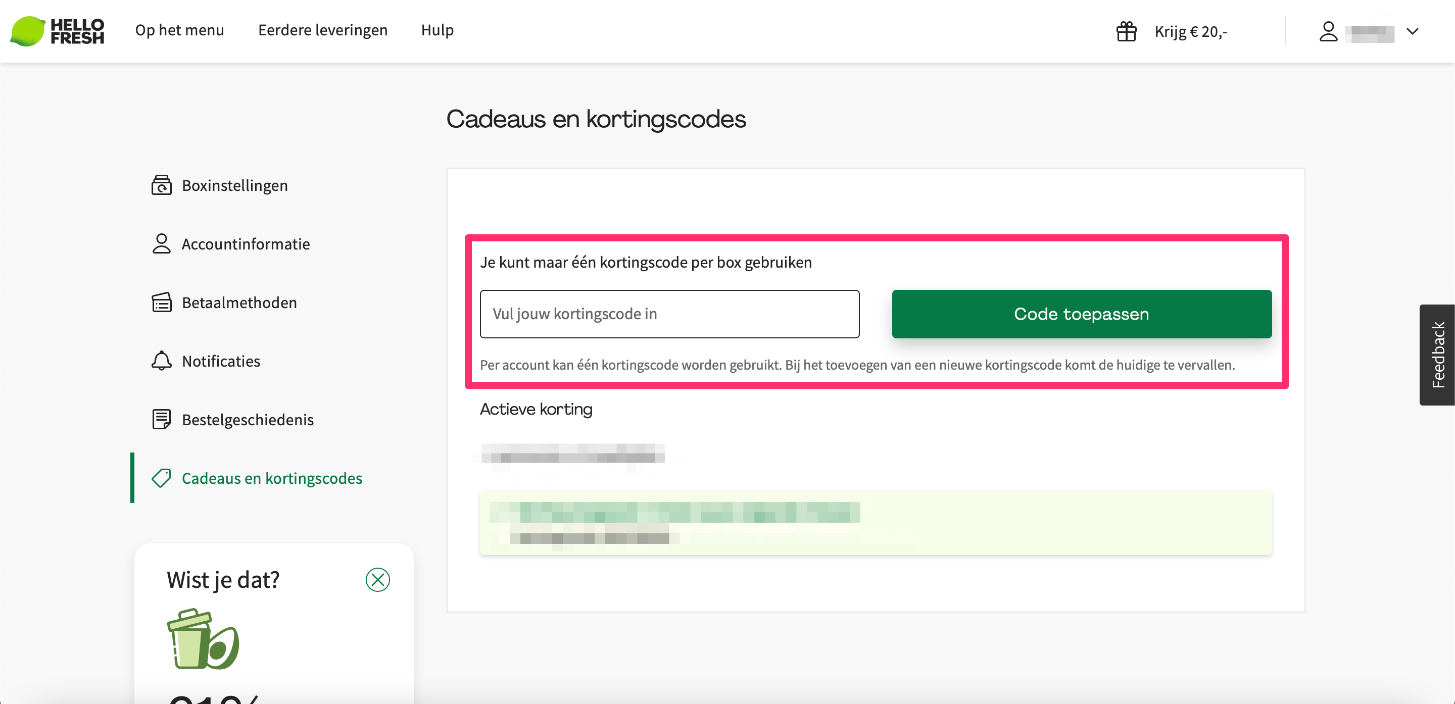 HelloFresh kortingscode: €90 korting in juni
